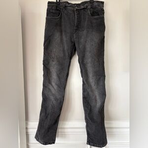 Street & Steel Black Washed Riding Jeans Oakland Moto Motorcycle 38x34 No Pads